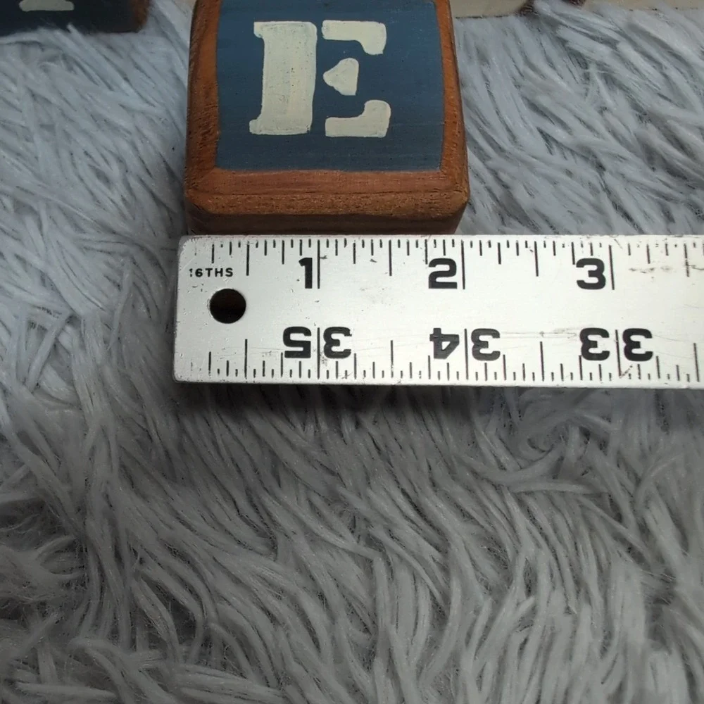 Vintage Wooden‎ Alphabet Blocks Lot of 15 Blocks 2